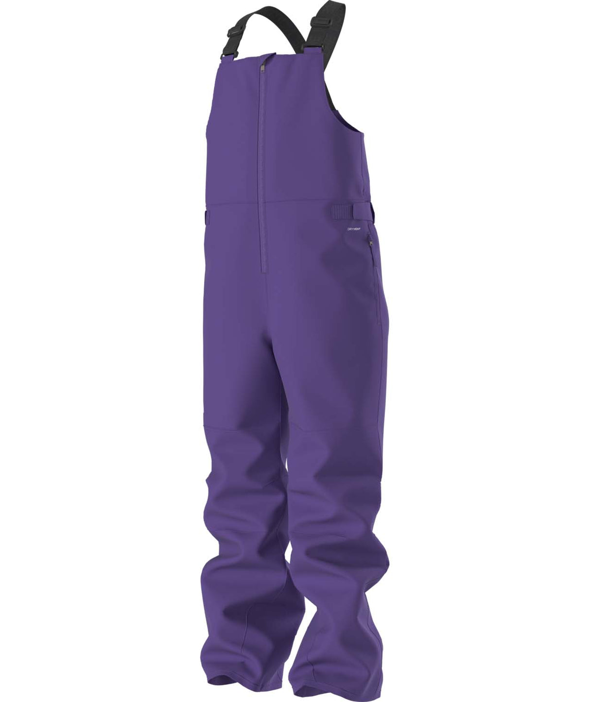 TeenFreedomInsulatedBib-Purple bib overalls on a white background