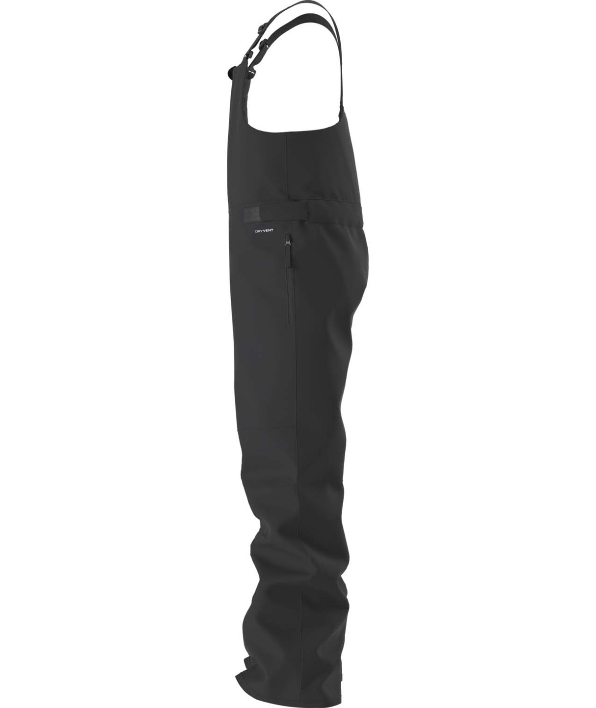 TeenFreedomInsulatedBib-Black bib overalls on a white background