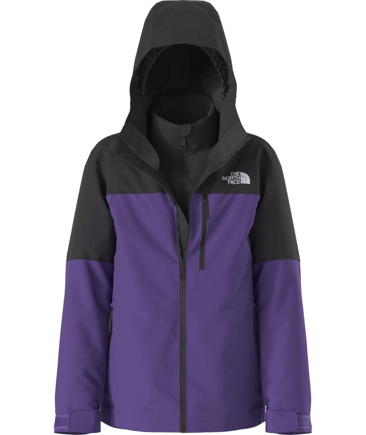 TeenFreedomTriclimate3-N-1-Purple and black jacket with The North Face logo on a white background