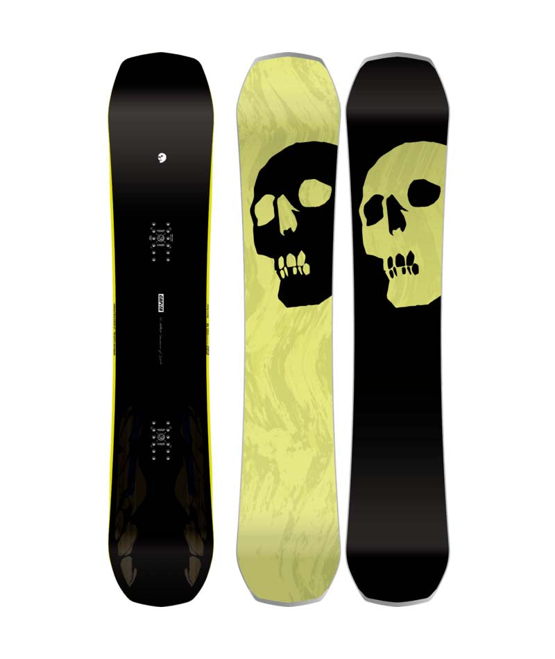 TheBlackSnowboardofDeath-multicolored snowboard on a white background