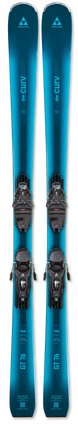 TheCurvGT76_RSW10PR-A pair of blue skis, shown vertically against a plain white background.