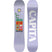 TheGlowUpMiniJK- Purple CAPiTA snowboard with a graphic design on a white background