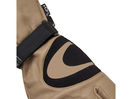 TimberlineGlove-Pair of tan and black gloves with Oakley branding on a white background