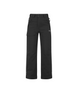 TimePant- Black technical outdoor pants with cargo pockets and a small circular logo on the upper right thigh, shown flat against a white background.