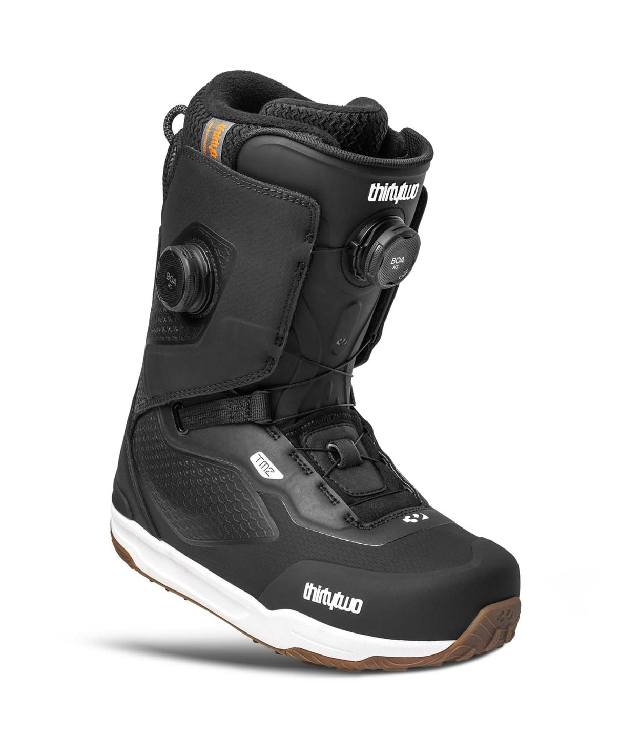 Tm-2Db-Black snowboard boot with visible brand logo on a white background