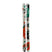 TomWallischPro-Colorful skis with a paint splatter pattern on a white background