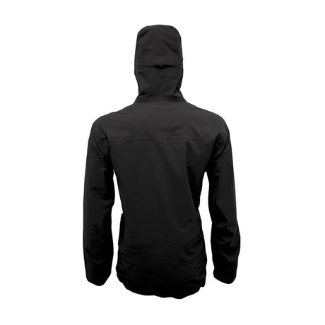 TrailblazerJacket-Black hooded jacket on a white background
