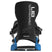 Transfer-Black and blue snowboard binding on a white background