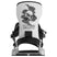 Transfer-White and black snowboard binding on a white background
