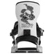 Transfer-White and black snowboard binding on a white background