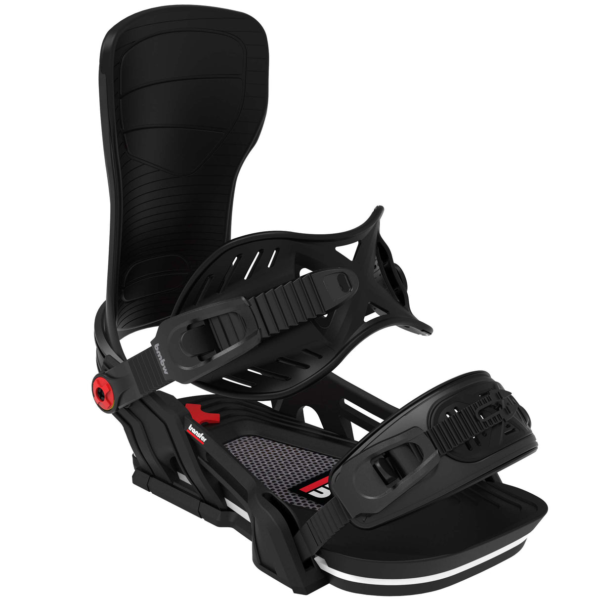 Transfer-Black snowboard binding on a white background
