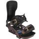 Transfer-Black and brown snowboard binding on a white background