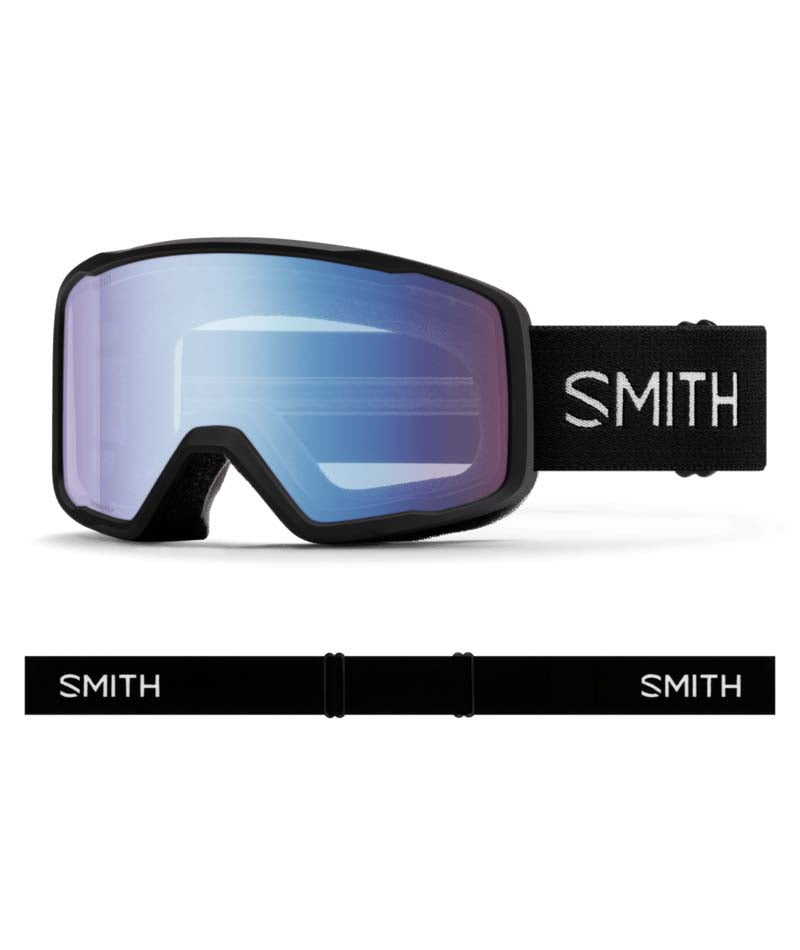 Tribute-Smith goggles with blue mirror lens on a white background