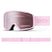 Tribute-Pink ski goggles with a clear lens on a white background