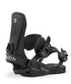 Trilogy-Black snowboard binding with 'Union' branding on a white background