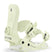 Trilogy-Light yellow snowboard binding with 'Union' branding on a white background