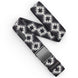 Twilight-Woven belt with geometric pattern and plastic buckle on a white background