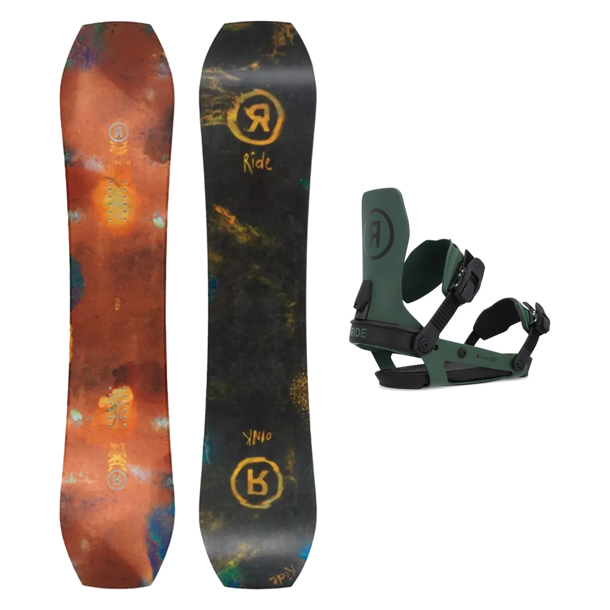 Ride Twinpig Snowboard 2026 with Ride A-6 Bindings Snowboard Package