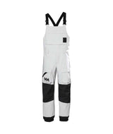 UllrDBibShellPant- Grey bib overalls with black accents on a white background