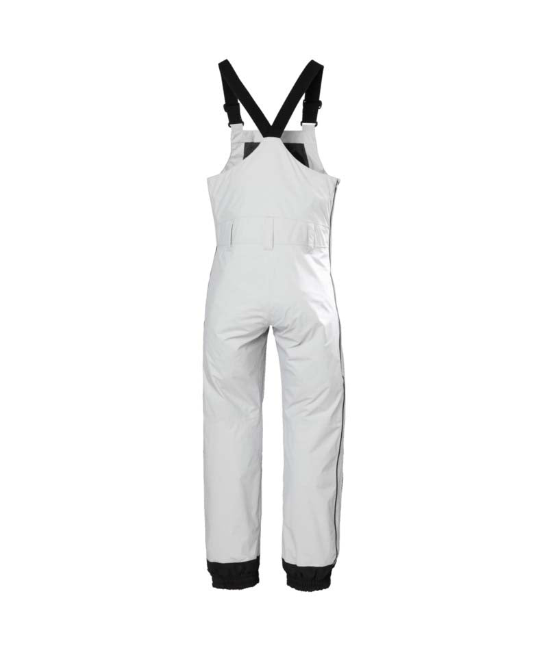 UllrDBibShellPant- Grey bib overalls with black accents on a white background