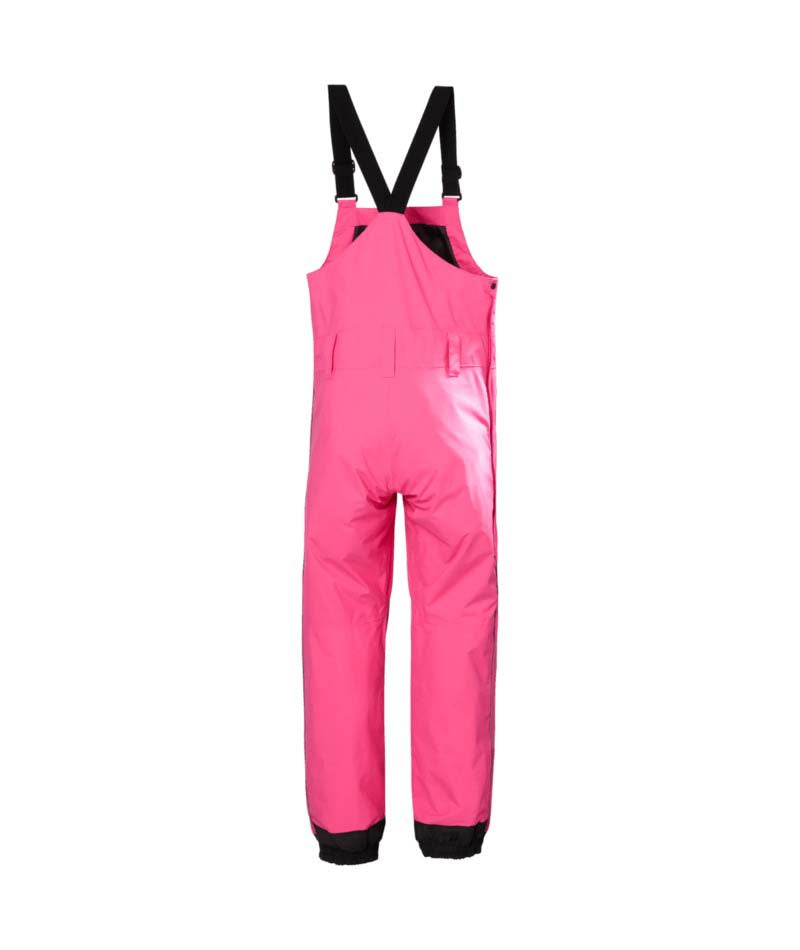 UllrDBibShellPant- Pink bib overalls with black accents on a white background