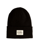 UniformBeanie- Black beanie with a brand label on a white background