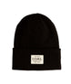 UniformBeanie- Black beanie with a brand label on a white background