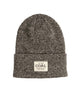 UniformBeanie- Grey beanie with a brand label on a white background