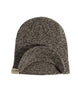 UniformBrimBeanie- Grey beanie with a brand label on a white background