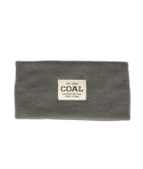 UniformHeadband-Gray knit headband with a 'COAL' logo on a white background