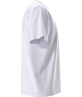 UnisexOppositesAttractRelaxedShort-SleeveTee- White T-shirt with 'The North Face' logo and snowboard on the right shoulder on a white background