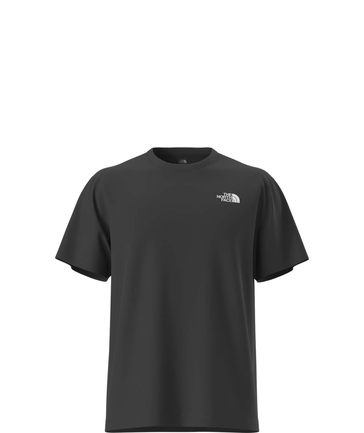 UnisexTestedandProvenRelaxedShort- Black T-shirt with 'The North Face' on the top right shoulder on a white background