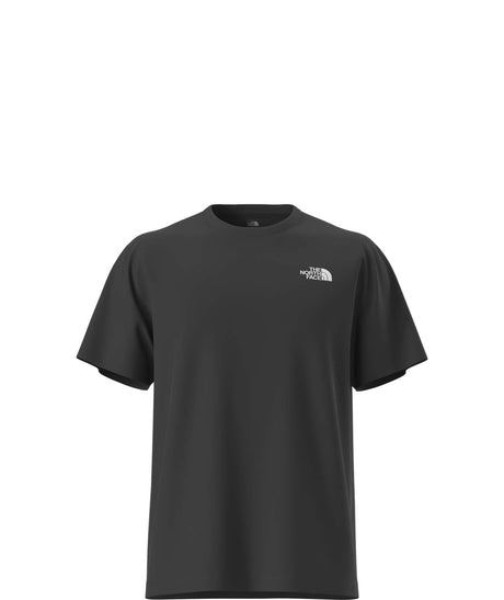 UnisexTestedandProvenRelaxedShort- Black T-shirt with 'The North Face' on the top right shoulder on a white background
