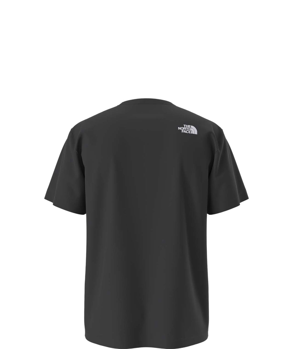 UnsiexOffPisteEmbroRelaxedShort- Black t-Shirt with 'The North Face' logo on the top right shoulder on a white background