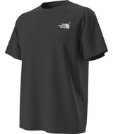 UnsiexOffPisteEmbroRelaxedShort- Black t-Shirt with 'The North Face' logo on the top right shoulder on a white background