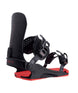 UtilityRedGerard- Black and red snowboard bindings on a white background
