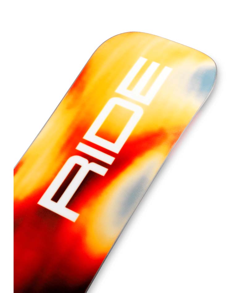 Vantum- Black multicolored snowboard on a white background