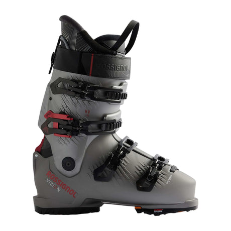 Vizion4B100HV- Grey, black and red ski boot on a white background
