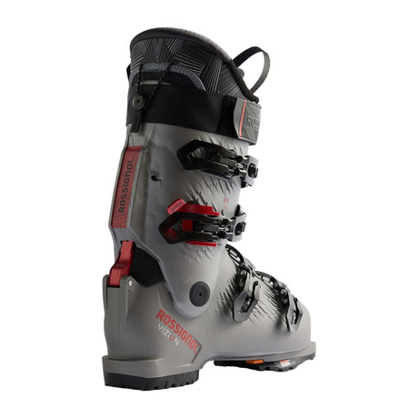 Vizion4B100HV- Grey, black and red ski boot on a white background