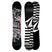 VolcomCreedler- Two views of a snowboard with unique designs on a white background