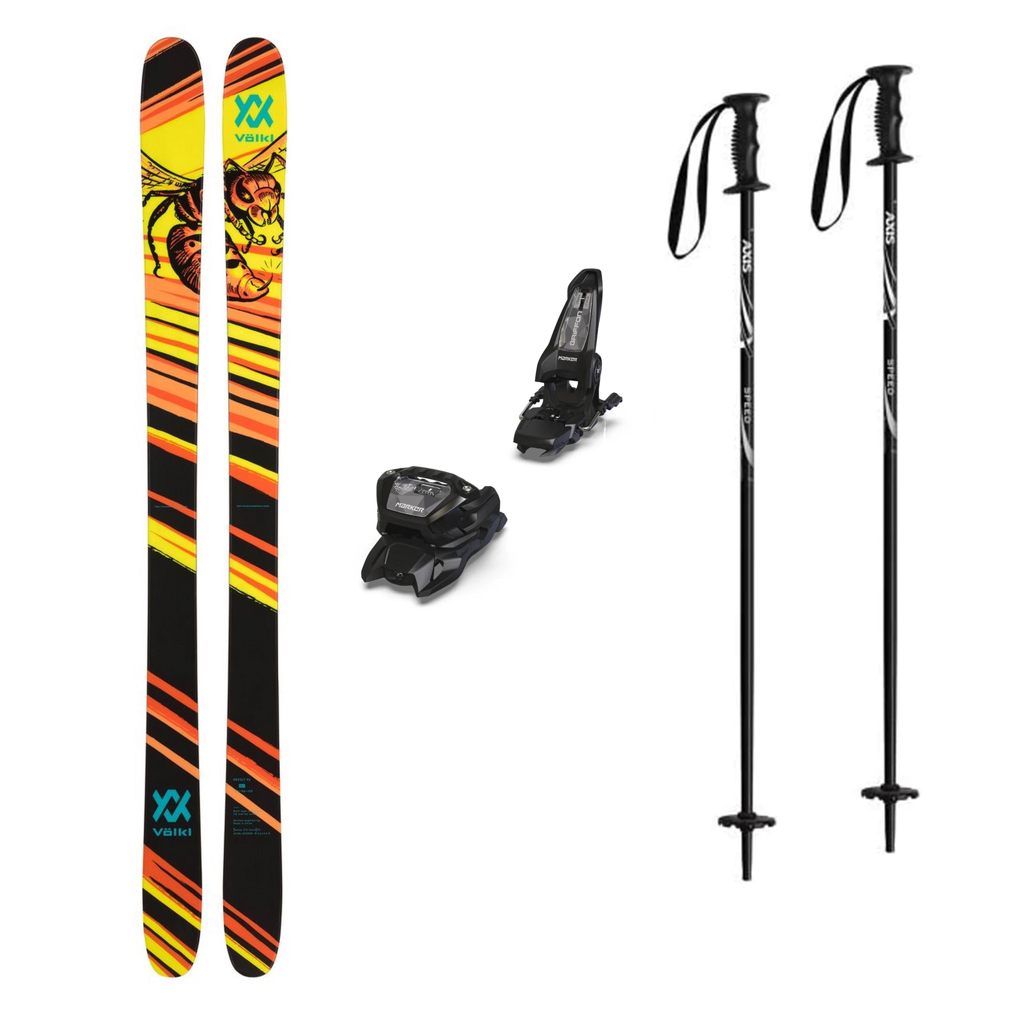 Volkl Revolt 96 Skis Adult 2024 with Marker Griffon 13 Binding Ski Package