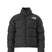 W1996RetroNuptseJacket-Black puffer jacket with The North Face logo on a white background