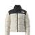 W1996RetroNuptseJacket-White puffer jacket with black accents on a white background