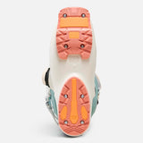 WAlltrack80BOA- Cream, teal, and orange ski boot on a white background
