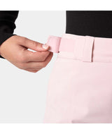 WAlpheliaInsulatedPant-Pink pants with black accents on a white background