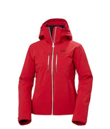 WAlpheliaLifaloft-Red Jacket with white zippers on a white background