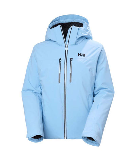 WAlpheliaLifaloftJacket- Light blue jacket with a brand logo on a white background