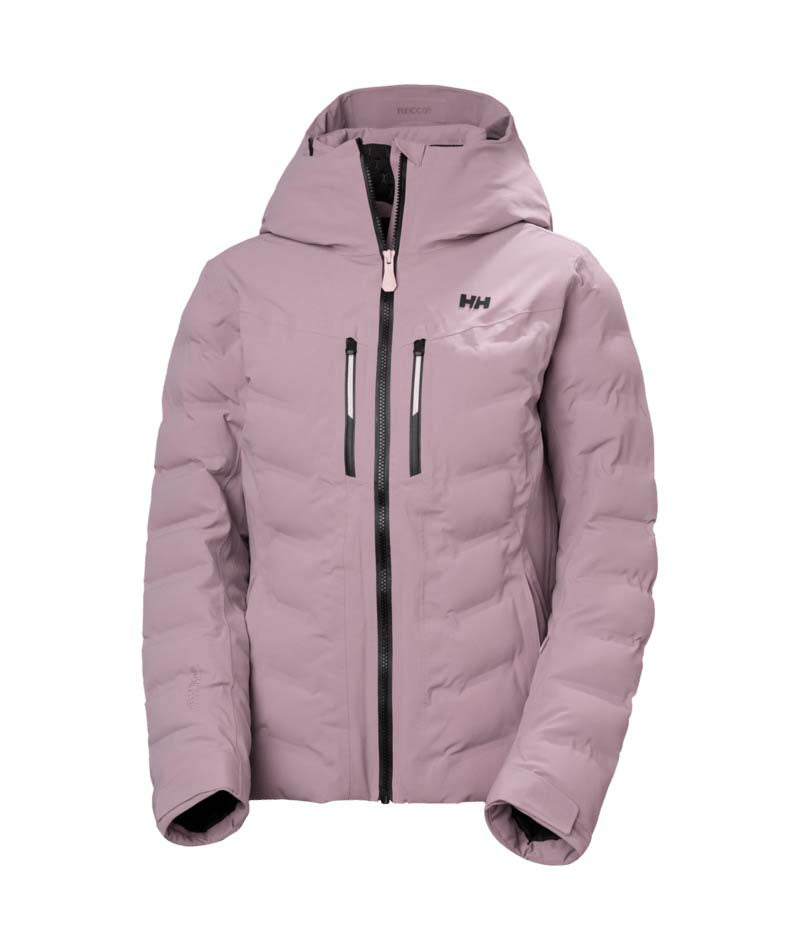 WAlpheliaPuffyJacket-Purple jacket with a brand logo on a white background