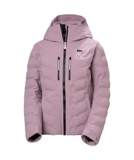 WAlpheliaPuffyJacket-Purple jacket with a brand logo on a white background