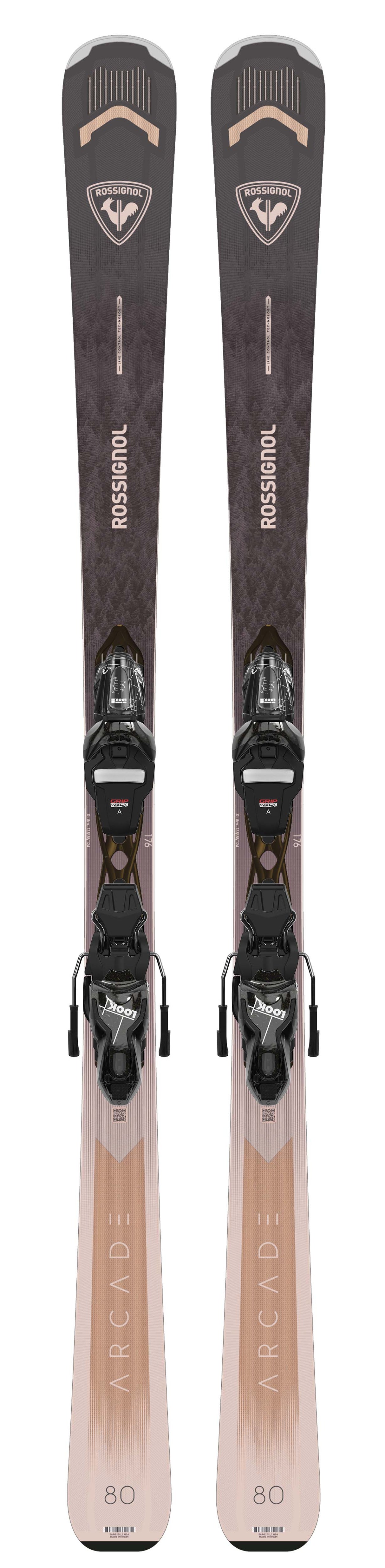 WArcade80_Xpress- Brown and cream ski on a white background